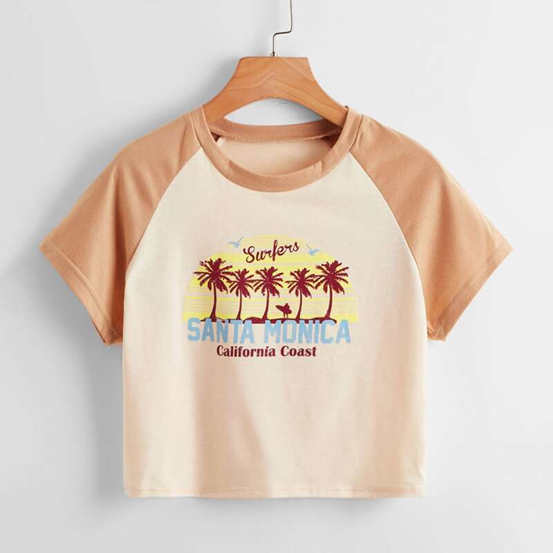

Letter Tropical Graphic Tee, Multicolor