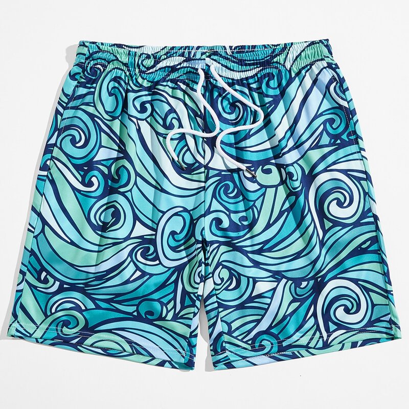 

Guys Graphic Drawstring Shorts, Blue