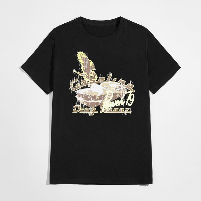 

Guys Letter Car Graphic Tee, Black