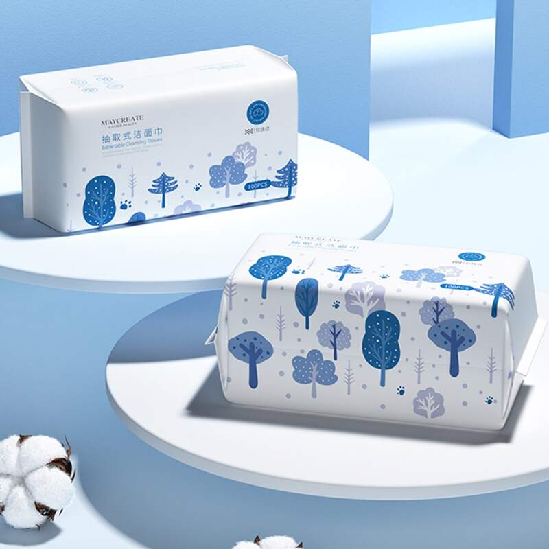 

100pcs Facial Cleansing Tissue, White