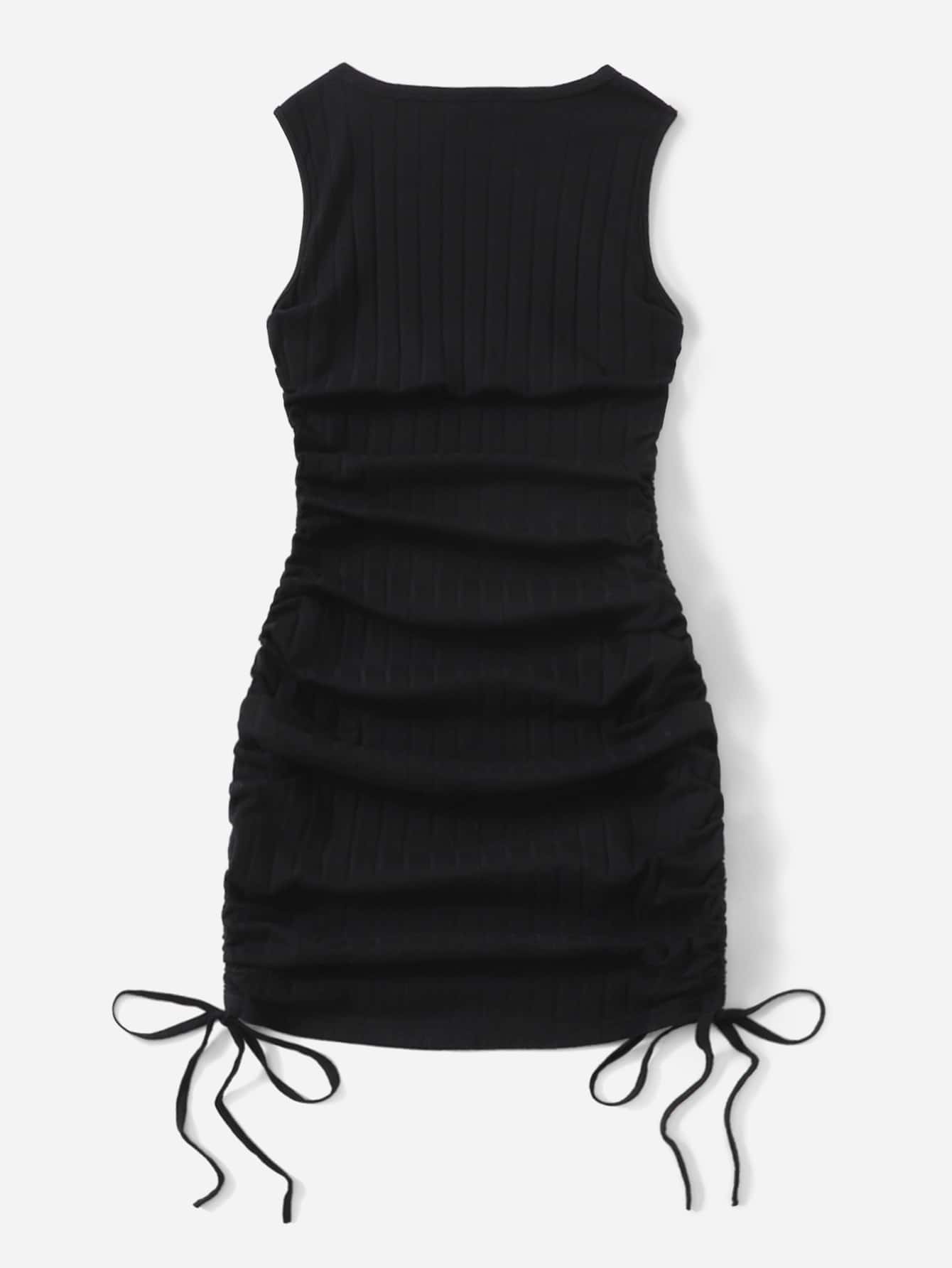Our Ruched Drawstring Side Bodycon Dress is such a vibe