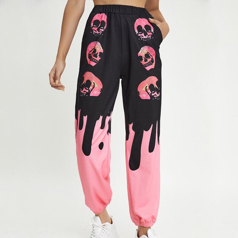 

Skull Graphic Sweatpants, Multicolor