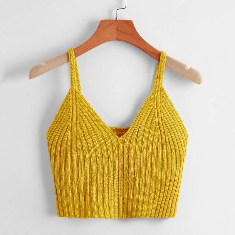 

Solid Knit Top, Mustard yellow