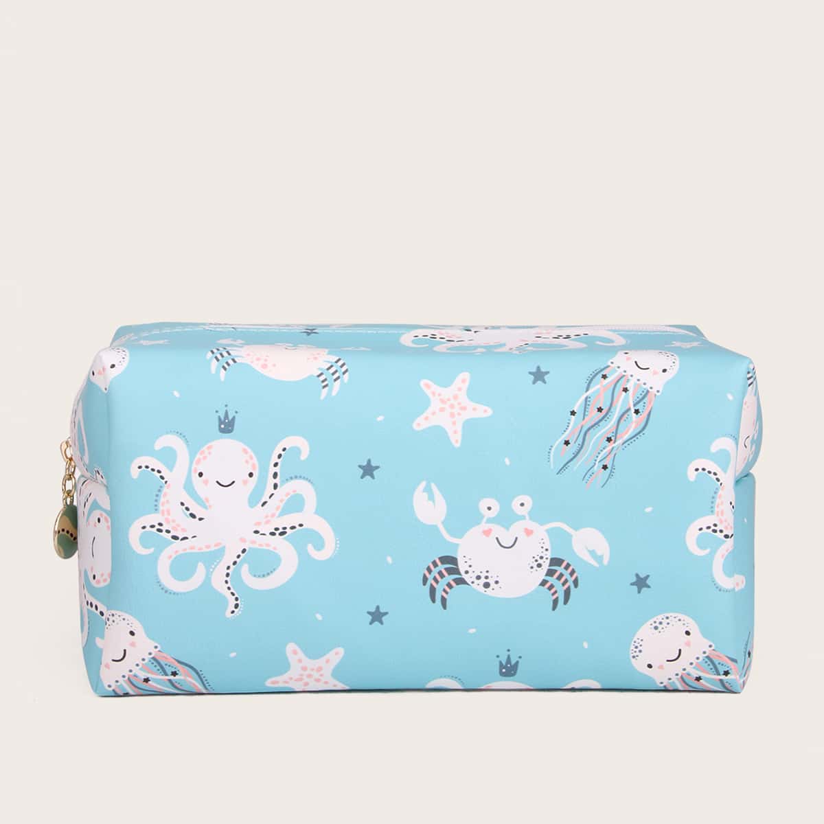 

Marine Life Print Makeup Bag, Multicolor