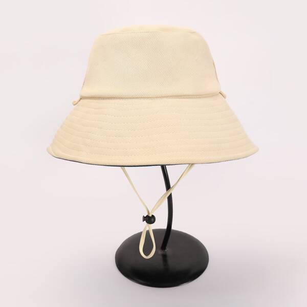 

Solid Reversible Bucket Hat, Beige