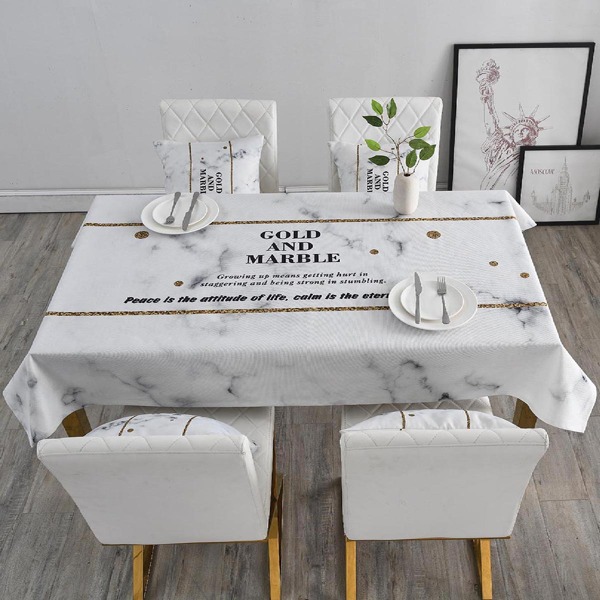 

Slogan Graphic Tablecloth, Multicolor