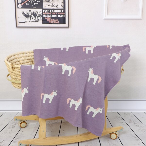 

Baby Cartoon Graphic Blanket, Purple