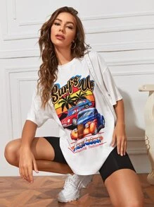 SHEIN Bộ thời trang Lá thư Giải trí - trắng - Xem 1