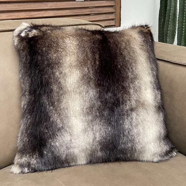 

Ombre Fluffy Cushion Cover Without Filler, Brown