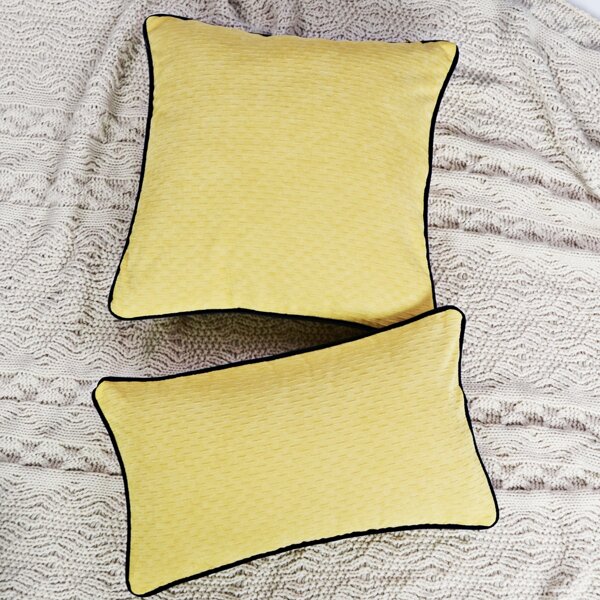 

Contrast Binding Cushion Cover Without Filler, Yellow