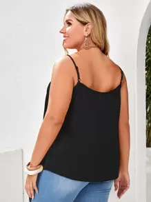 EMERY ROSE Plus Solid Cami Top - Black - View 2