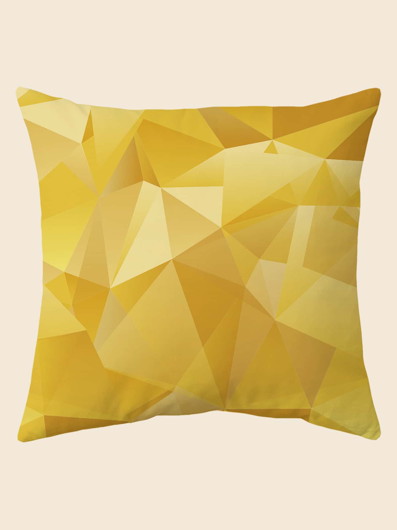 漸層幾何樣式靠墊套沒有填充物 - 黃色 - 查看 1