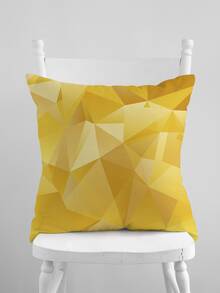 漸層幾何樣式靠墊套沒有填充物 - 黃色 - 查看 3