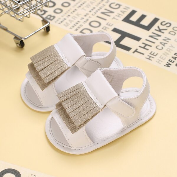 

Baby Girl Fringe Decor Sandals, White