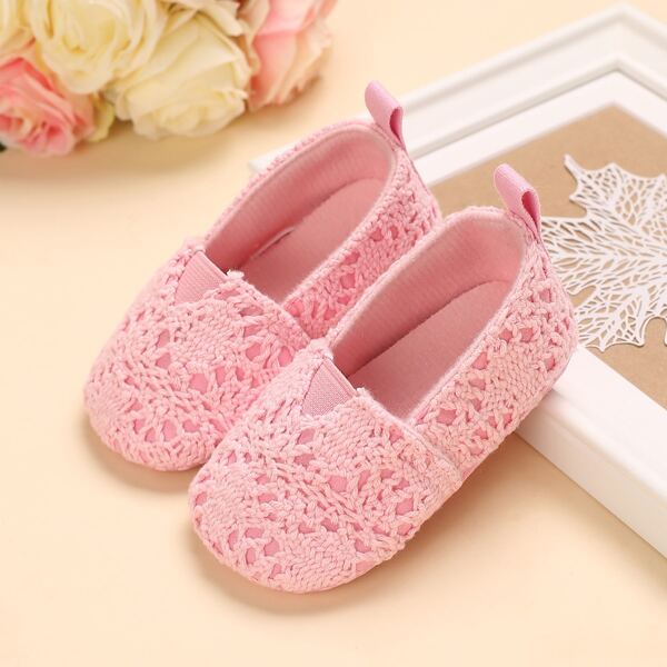 

Baby Girl Braided Design Flats, Pink
