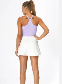 網球/高爾夫裙褲 - 白色 - 查看 3