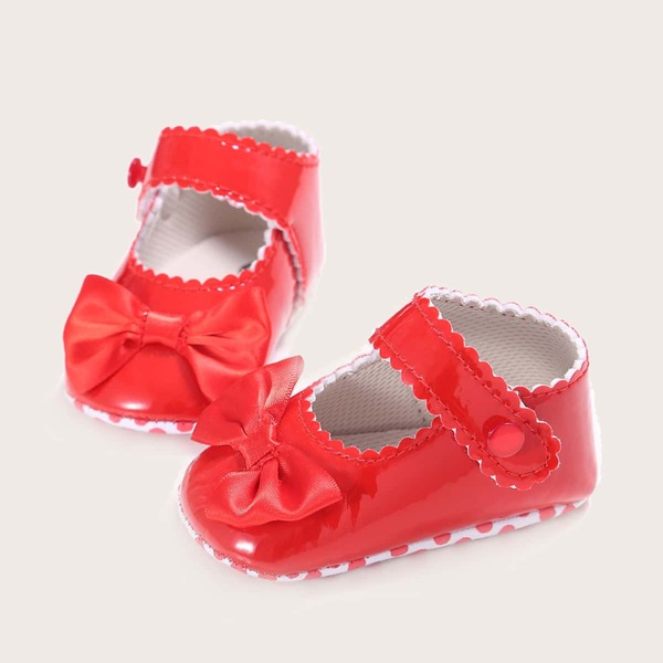 

Baby Girl Bow Decor Flats, Red
