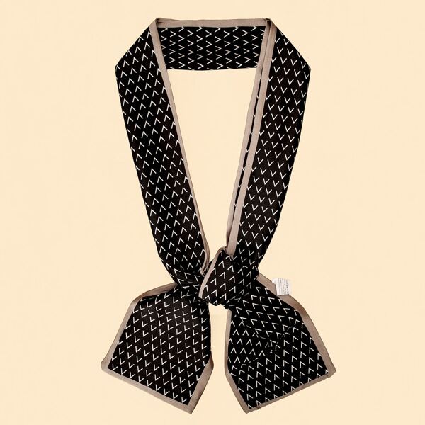 

All Over Print Twilly Scarf, Black