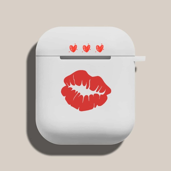

Mouth Print Case For Airpods, White