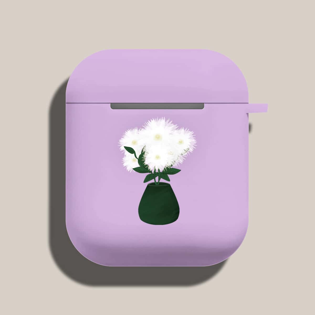 

Flower Print Case For Airpods, Purple