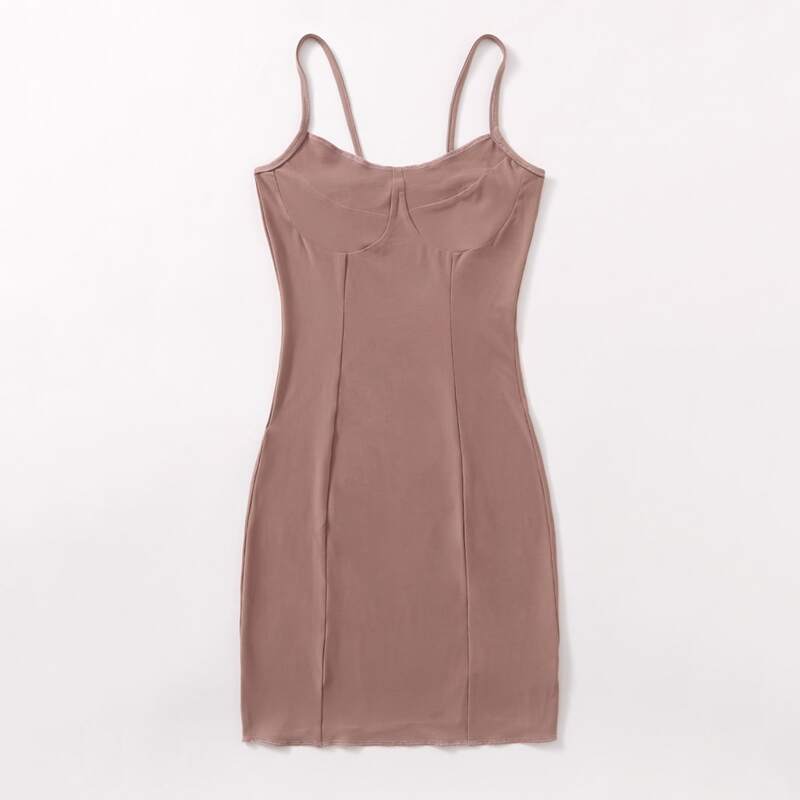 

Solid Cami Dress, Apricot