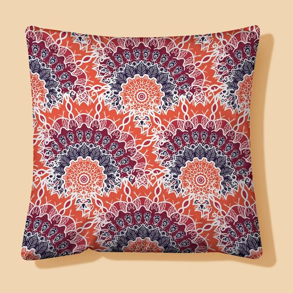 

Mandala Cushion Cover Without Filler, Multicolor