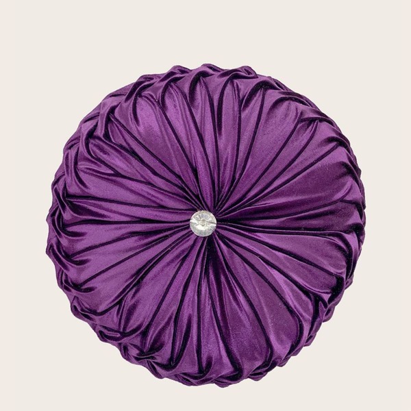 

Ruched Design Decorative Pillow, Purple