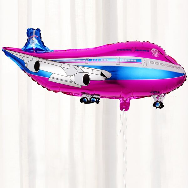 

3pcs Plane Shaped Balloon Set, Hot pink