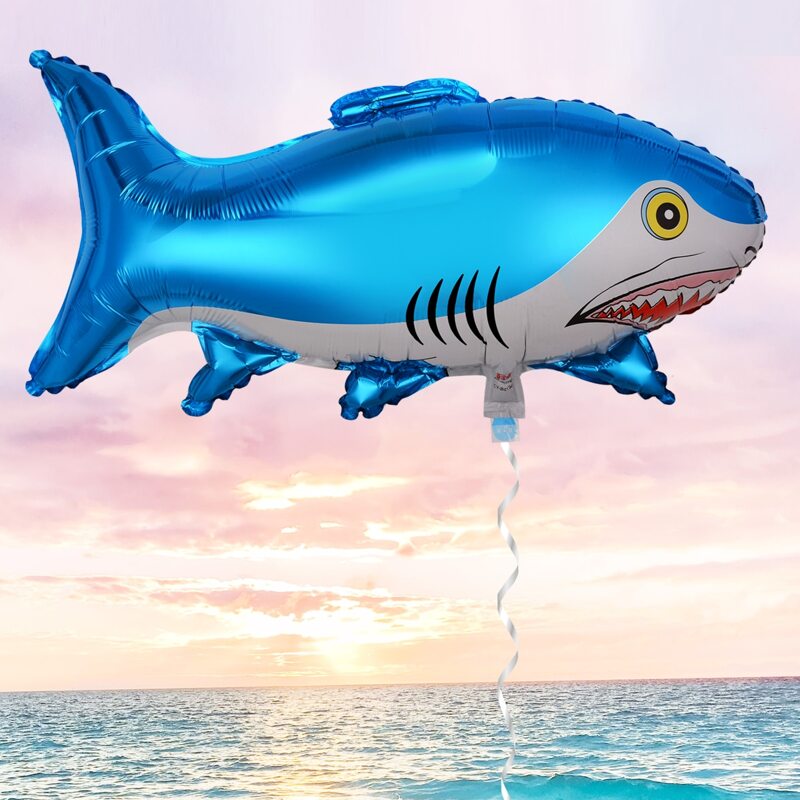 

3pcs Shark Shaped Balloon Set, Blue