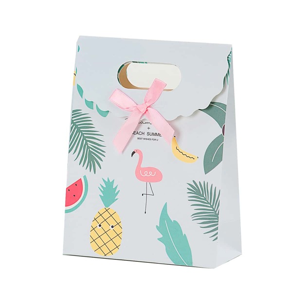 

12pcs Flamingo Print Gift Bag, Blue