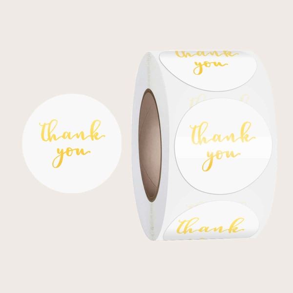 

500pcs Slogan Graphic Gift Sticker, White