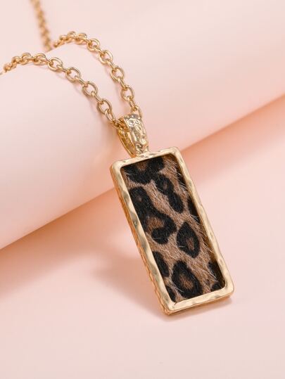 RINTOLER Leopard Geo Charm Necklace