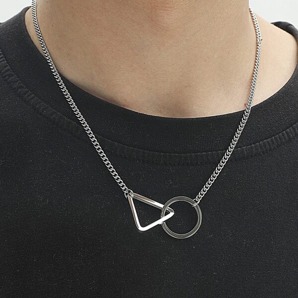 

Men Geo Charm Necklace, Silver