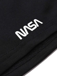 Manfinity Hypemode Quần short thể thao họa tiết chữ 2 gói cho nam - màu đen - Xem 5