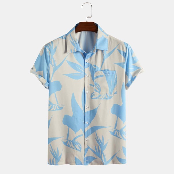 

Men Plants Print Shirt, Multicolor