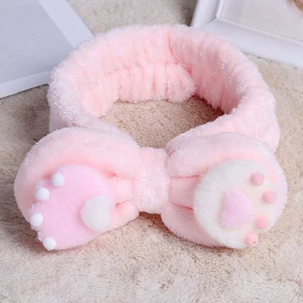 

Paw Decor Bath Headband, Pink