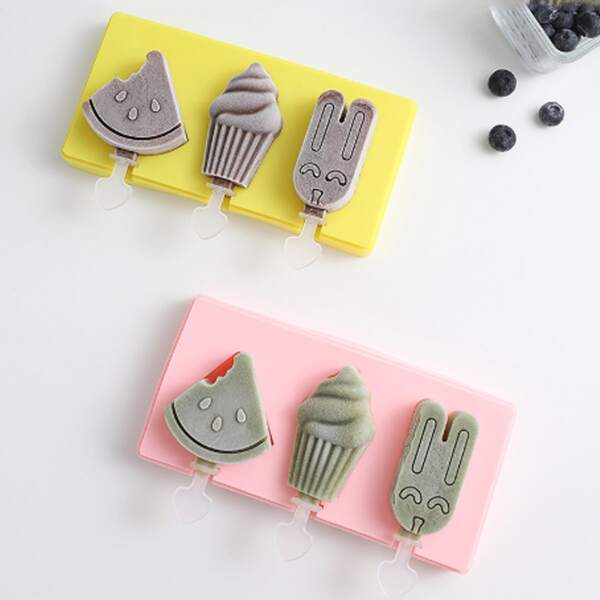 

1pc Random Cartoon Popsicle Mold, Multicolor