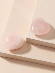 2pcs DIY Heart Shaped Stone - Pink - View 1