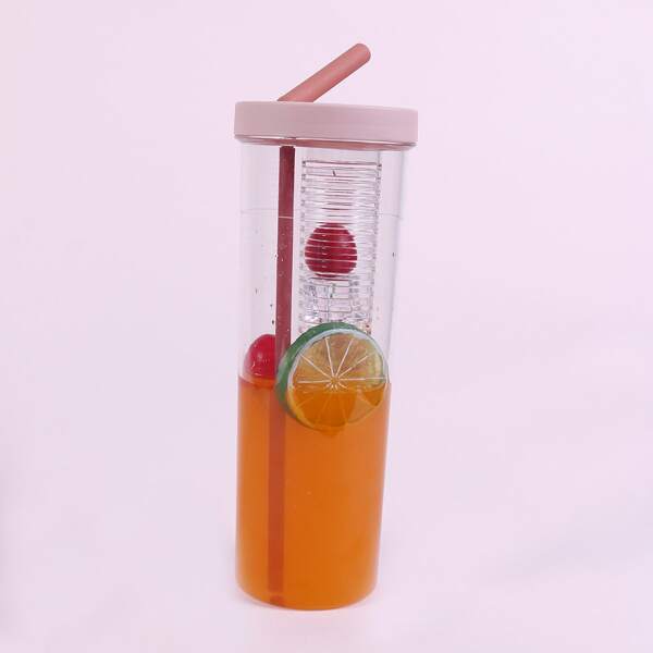 

1pc Simple Filter Tumbler, Pink