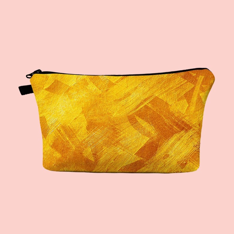 

Painted Makeup Bag, Yellow