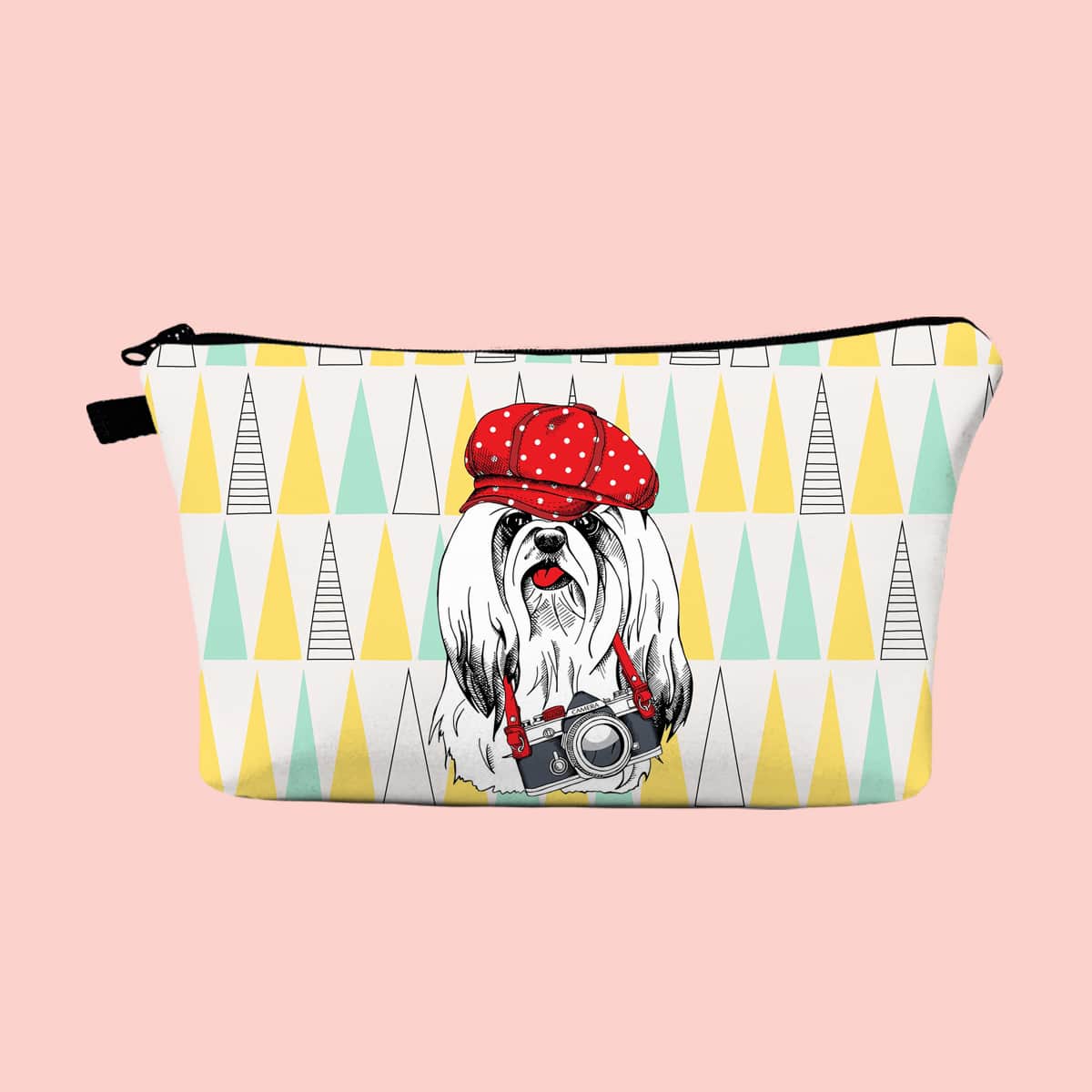 

Cartoon Dog Print Makeup Bag, Multicolor