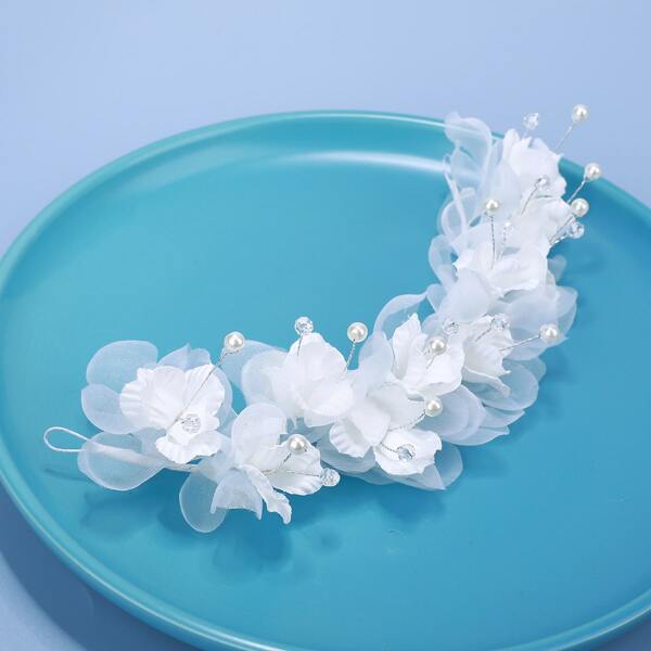 

Faux Pearl Decor Hair Accessory, White
