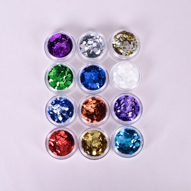

12pcs Geometric Shaped Nail Art Decoration, Multicolor