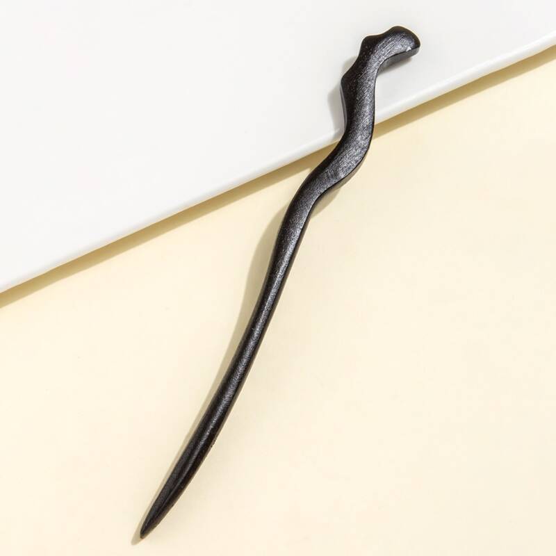 

Wood Hair Pin, Black