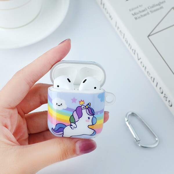 

Unicorn Print Case For Airpods, Multicolor