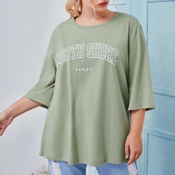 

Plus Letter Graphic Tee, Green