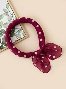 EMERY ROSE Khăn rằn chấm bi - Đỏ - Xem 2