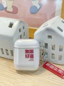 中国风苹果蓝牙耳机保护套软壳，适用于第二代和第三代 - 無色 - 查看 3