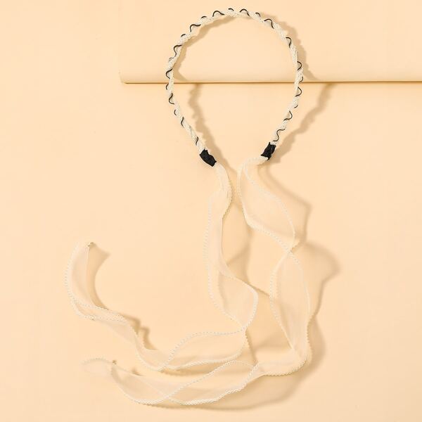 

Faux Pearl Decor Headband, Beige