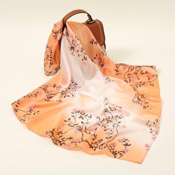 

Flower Print Bandana, Orange